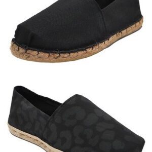 Pack Alpargata Negro Refuerzo De Goma - Animal Print Negro