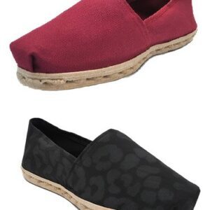 Pack Alpargata Animal Print Negro - Burdeo