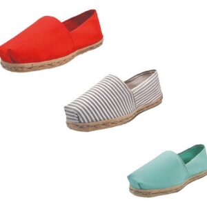 Tripack Alpargata Rojo, Ray Gris/blanco Y Turquesa
