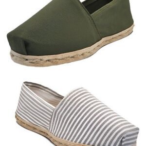 Pack Alpargata Rayado Gris/blanco - Verde Militar