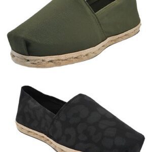Pack Alpargata Verde Militar - Animal Print Negro