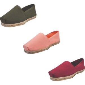 Tripack Alpargata Verde Militar, Coral Y Burdeo