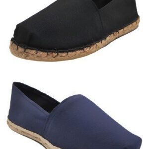Pack Alpargata Azul Marino - Negro Refuerzo De Goma