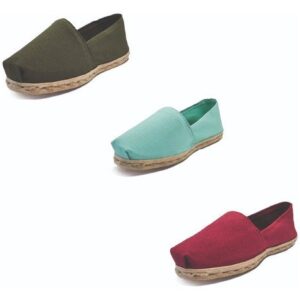 Tripack Alpargata Verde Militar, Turquesa Y Burdeo