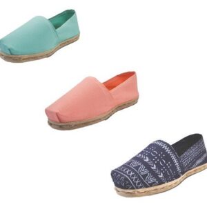Tripack Alpargata Turquesa, Coral Y Azul Étnico