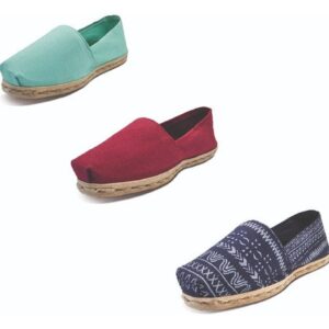 Tripack Alpargata Turquesa, Burdeo Y Azul Étnico