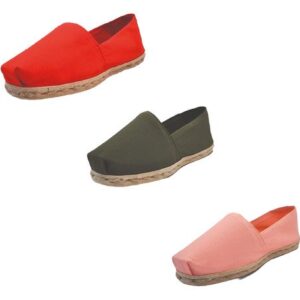 Tripack Alpargata Rojo, Verde Militar Y Coral