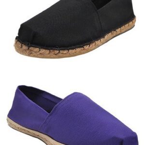 Pack Alpargata Negro Refuerzo De Goma - Morado