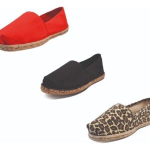 Tripack Alpargata Rojo, Negro Goma Y Animal Print