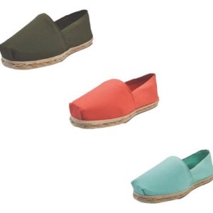 Tripack Alpargata Verde Militar, Terracota Y Turquesa